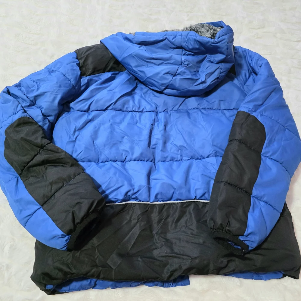 Wonder Nation Blue and Black Kids Puffer Jacket Size‎ 10/1
